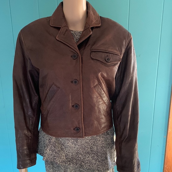 Avalanche Jackets & Blazers - Vintage Brown Leather Jacket